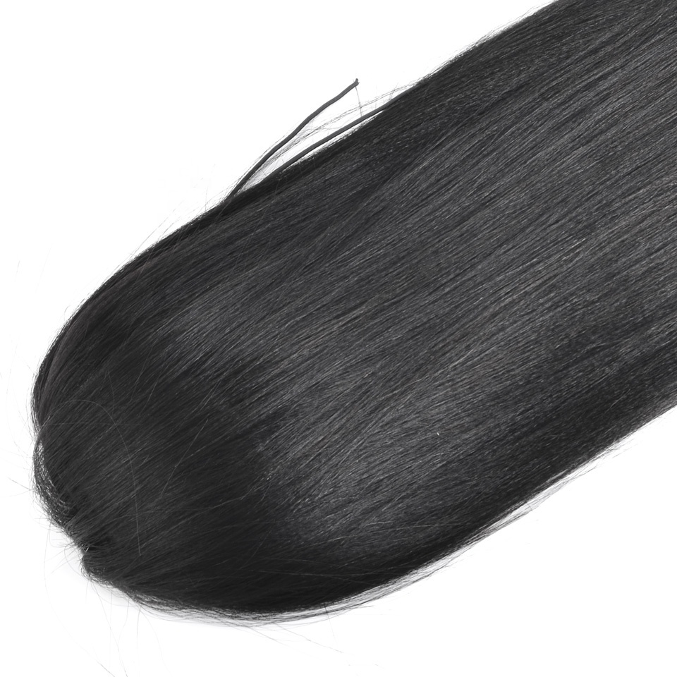 Clebrity ponytail hairstyle high sleek ponytail hair extension young girl fashion human ponytail short clip in 120g natural black 1b
