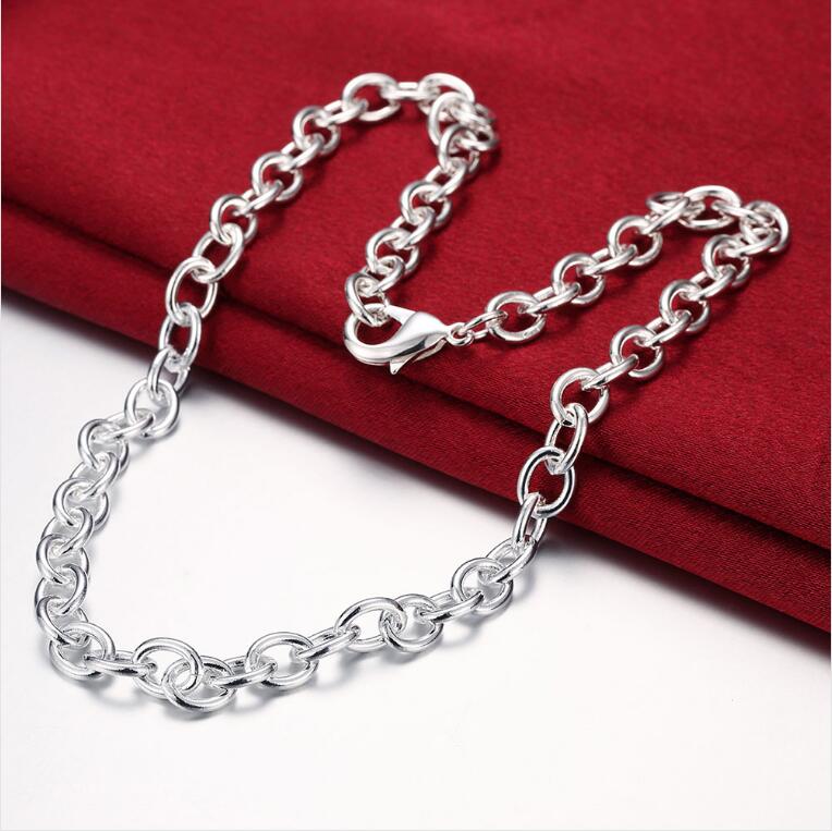 Hot sale Shrimp buckle thick necklace men sterling silver plate necklace STSN100, fashion 925 silver Chains necklace factory direct sale