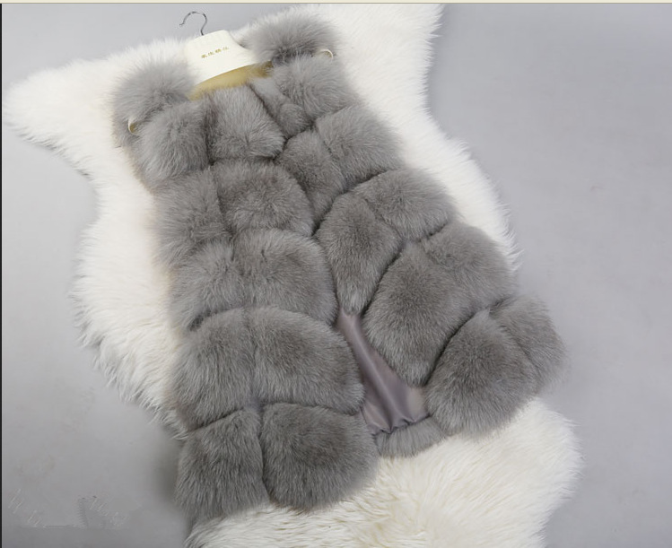 Hot Sell High Imitation Women Faux Fur Vest Long Coat Winter Woman Warm Thick Splice Jackets Female Waistcoat Outwear