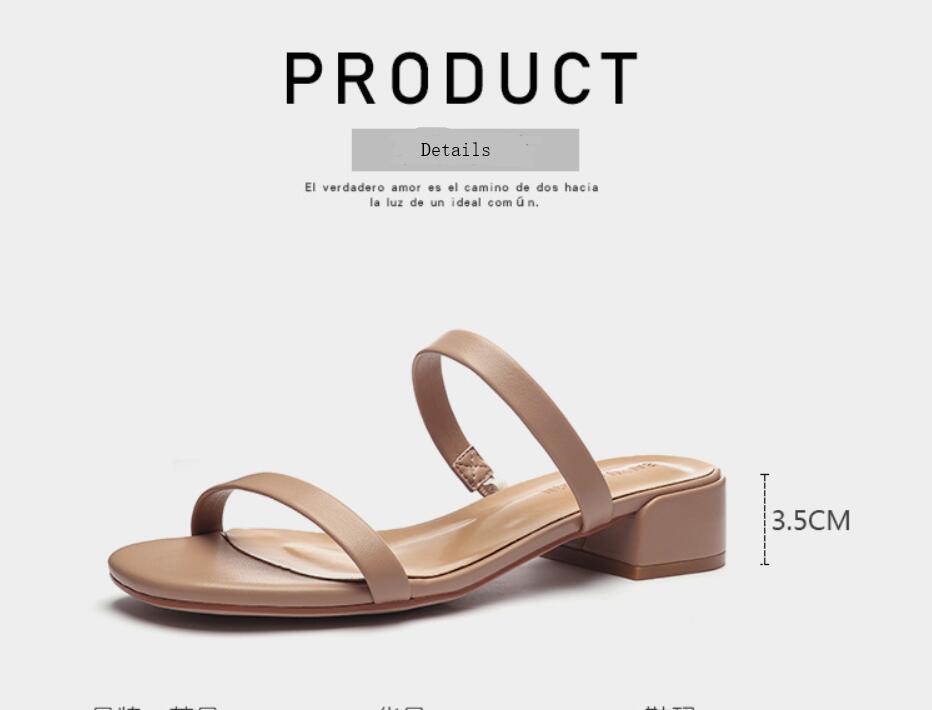 Hot Sale-es Sandals Women Summer Footwear kitten heel Sandals Female Slippers to wear outside