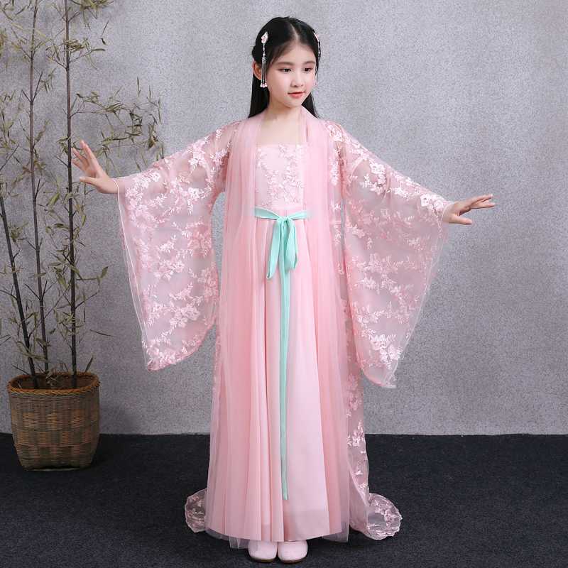 Girls Traditional Chinese Tang Hanfu Fairy Dress Pink Folk Dance Clothing Kids Children Ancient Costume Stage Show Wear DN4936, As picture
Girls Traditional Chinese Tang Hanfu Fairy Dress Pink Folk Dance Clothing Kids Children Ancient Costume Stage Show Wear DN4936, As picture