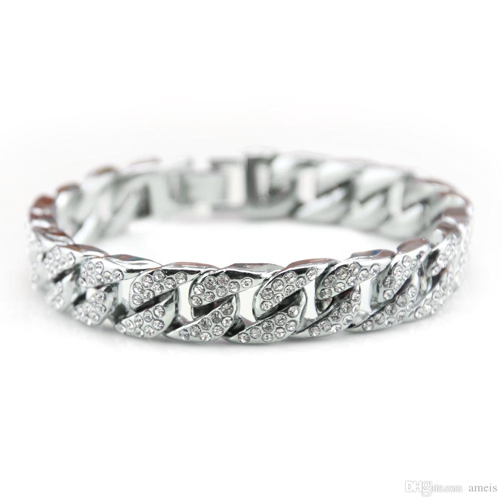 iced out chains Bracelet for Men tennis bracelet With Diamond iced out cuban link chains hip hop bling chains jewelry men 3060