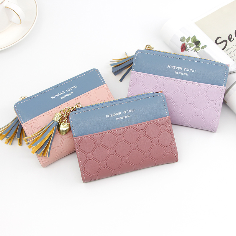 new short ladies zipper wallet korean tassel simple wild student coin purse female wallet wallet, Fuchsia
new short ladies zipper wallet korean tassel simple wild student coin purse female wallet wallet, Fuchsia