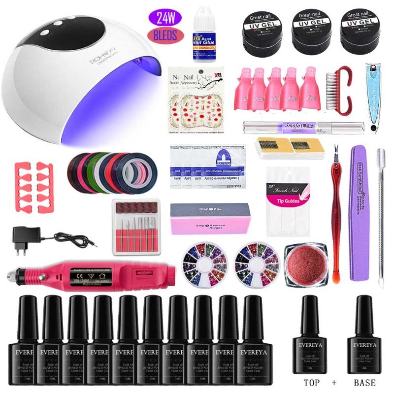 Nail set Gel Nail Polish Varnish Extension Kit with 108w/72w /80w Led Uv Lamp Kit for Manicure Set Acrylic Nails Art Tools
Nail set Gel Nail Polish Varnish Extension Kit with 108w/72w /80w Led Uv Lamp Kit for Manicure Set Acrylic Nails Art Tools