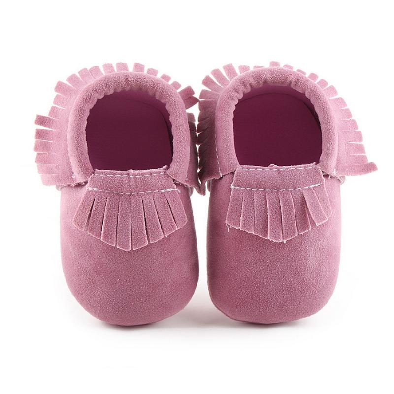 DHL 50pair PU Suede Leather Newborn Brand Baby Shoes Moccasins Bebes Suede Leather Baby Fringe Moccasins Non-slip First Walkers