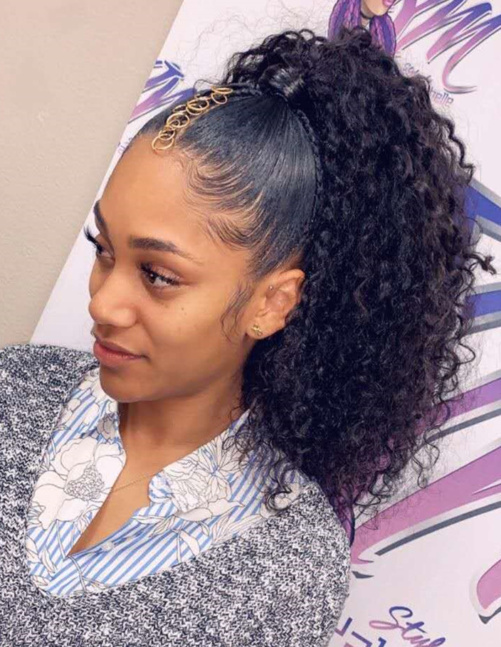kinky curly ponytail hairpiece top quality easy wearing human hair ponytail brazilian hair clip in hair extension naturally
