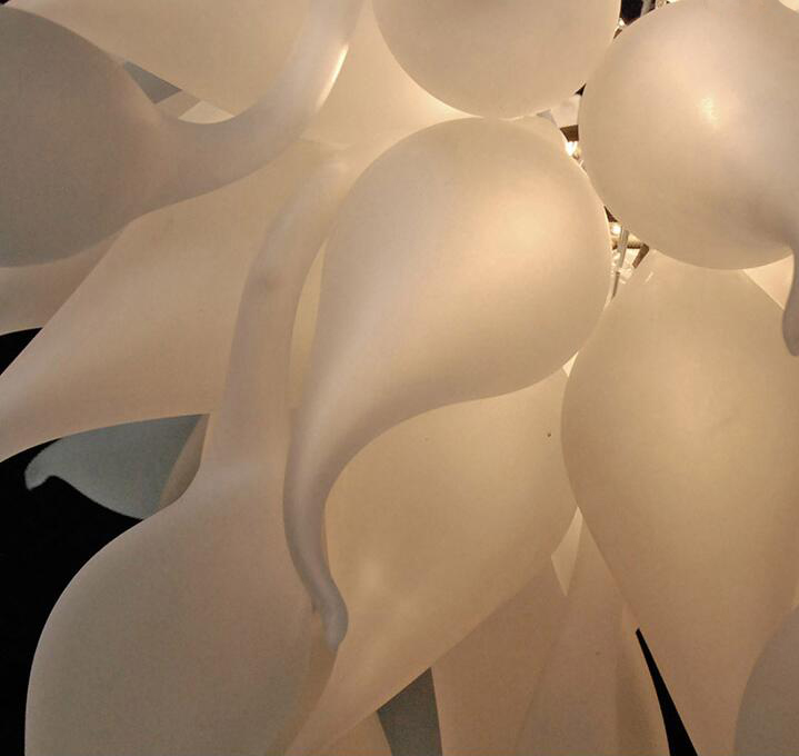 New Artistic White Murano Chandelier Light China Supplier Cheap Hand Blown Glass Chandelier for Art Decor LED Bulbs