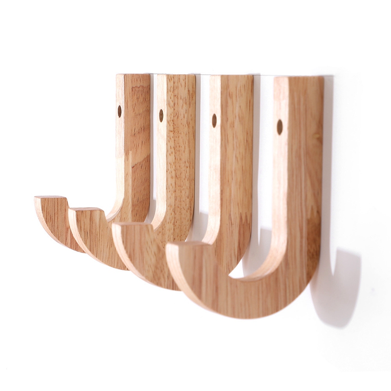 Creative Wooden Hooks Towel Coat Hat Hangers Oak Wood Wall Mounted Hooks Key Holder Storage Door Rack Organizer5336036