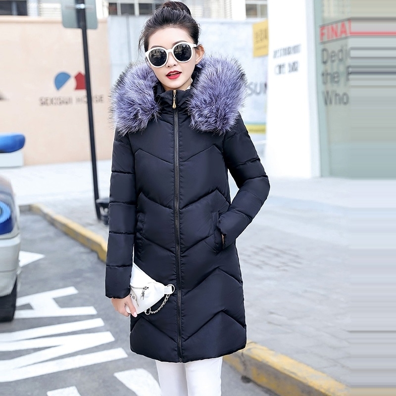Big Fur Winter Coat Female Jacket New 2019 Hooded Parka Warm Winter Jacket Women Wadded Ladies Plus Size 6xl Women's Down Jacket T200319