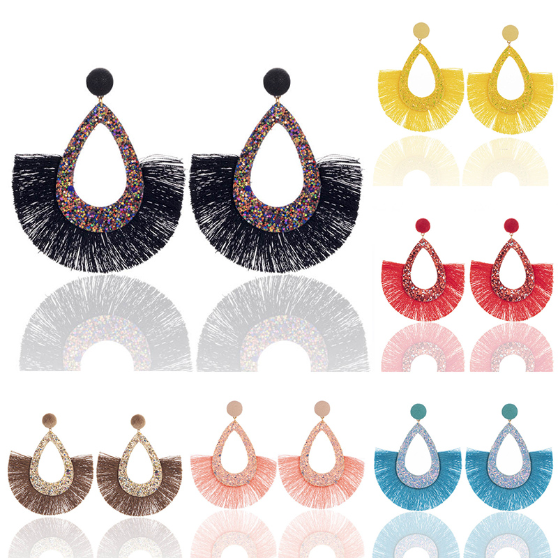 Candy Color Party 1Pair Hollow Out Exquesite Seaside Bohemian Style Long Water Drop Graceful Drop Earring Colours Sequins Tassel
Candy Color Party 1Pair Hollow Out Exquesite Seaside Bohemian Style Long Water Drop Graceful Drop Earring Colours Sequins Tassel