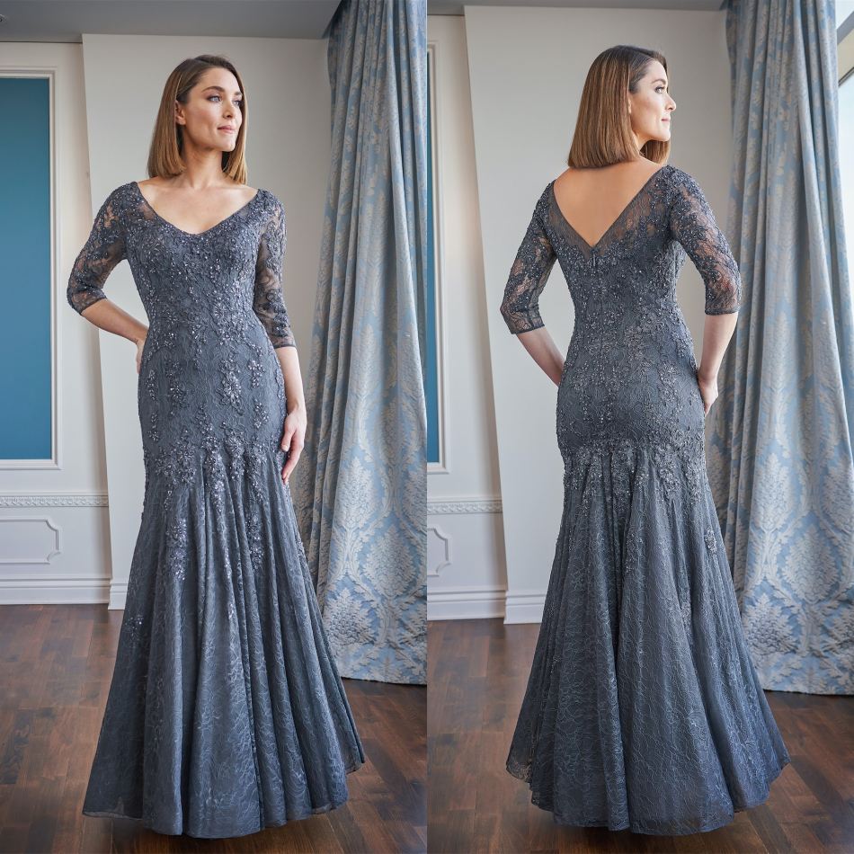 Jasmine Mother of the Bride Dresses 2021 V Neck 3/4Long Sleeves Lace Appliques Sequins Evening Gowns Floor Length Wedding Guest Dress
Jasmine Mother of the Bride Dresses 2021 V Neck 3/4Long Sleeves Lace Appliques Sequins Evening Gowns Floor Length Wedding Guest Dress