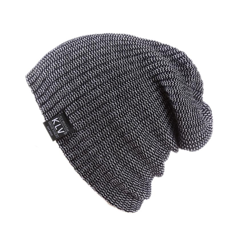 KLV winter women caps Wool knitted boy girl hat Warm Crochet Beanie Skull Slouchy Caps female hats warm gorro Hip-hop Slouch 2 S18120302