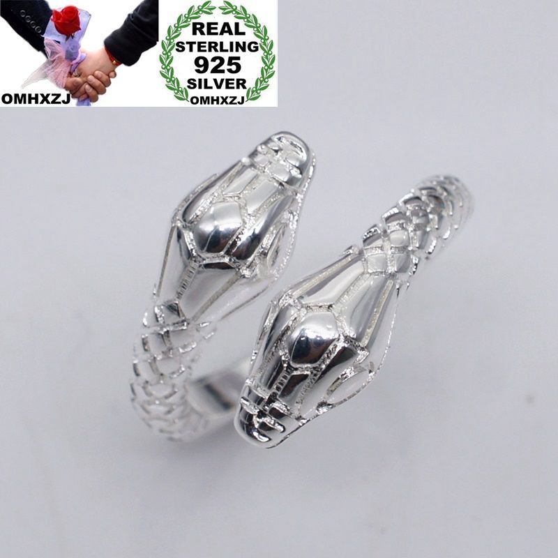 OMHXZJ Wholesale European Fashion Woman Man Party Wedding Gift Silver Snake Open 925 Sterling Silver Ring RR261
OMHXZJ Wholesale European Fashion Woman Man Party Wedding Gift Silver Snake Open 925 Sterling Silver Ring RR261