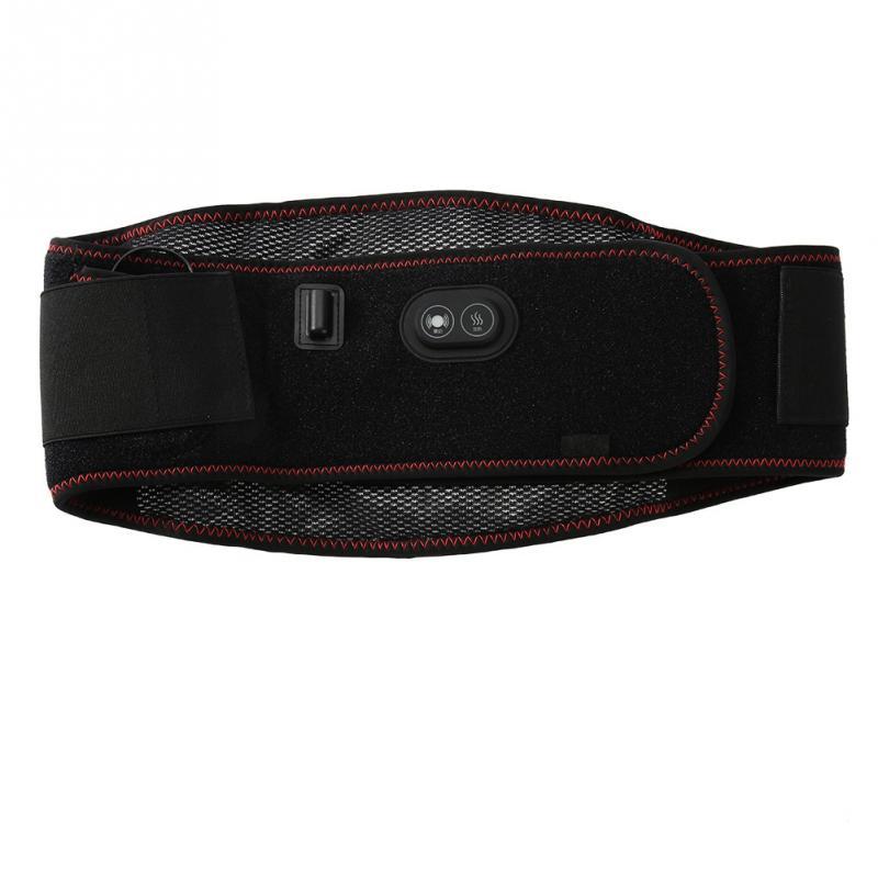 Electric Heating Vibration Abdomen Waist Support Warm Massage Brace Belt Heated Waist Belt Band