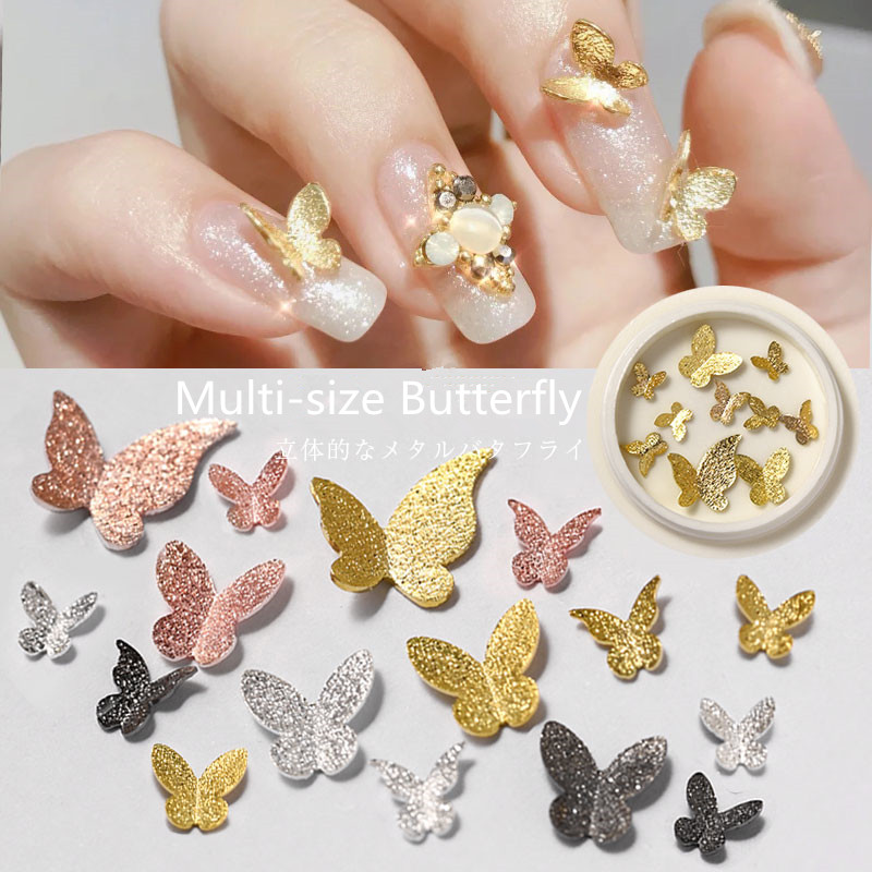 10 Pcs/Box 3D Sparkly Golden Black Butterfly Nails Art Accessories Metal Glitter Butterfly Alloy Jewelry Decoration for Manicure
10 Pcs/Box 3D Sparkly Golden Black Butterfly Nails Art Accessories Metal Glitter Butterfly Alloy Jewelry Decoration for Manicure