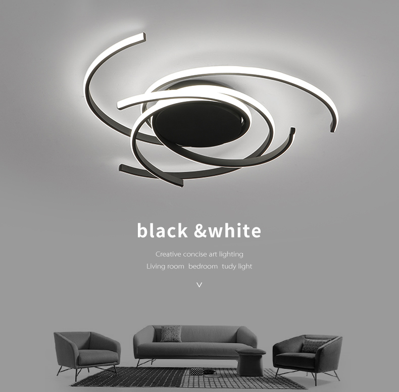 Modern LED Ceiling Light Aluminum Chandelier Lighting for Living room Bedroom Children babyroom