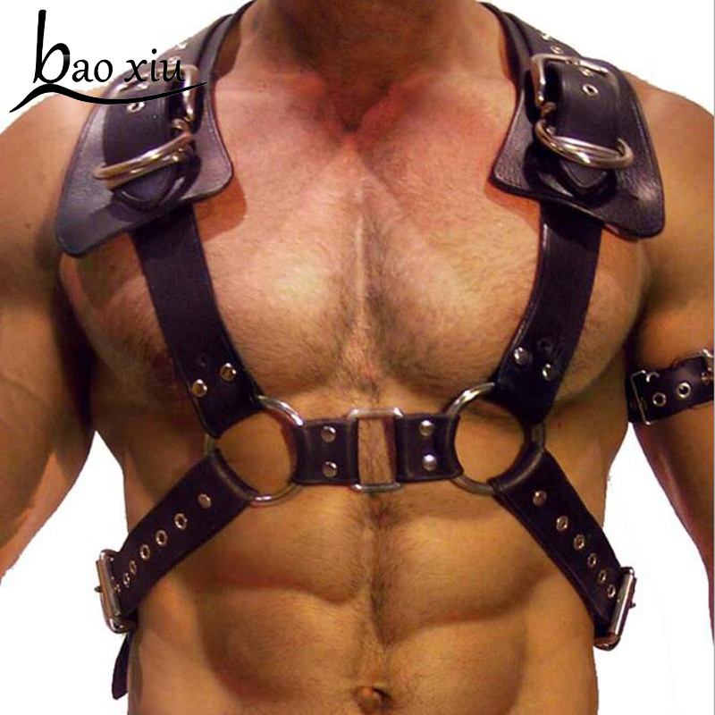Fashion Faux Leather Adjustable Sexy Men Body Chest Harness Bondage metal punk rock Bondage Party Lingerie Belt Straps, Black
Fashion Faux Leather Adjustable Sexy Men Body Chest Harness Bondage metal punk rock Bondage Party Lingerie Belt Straps, Black