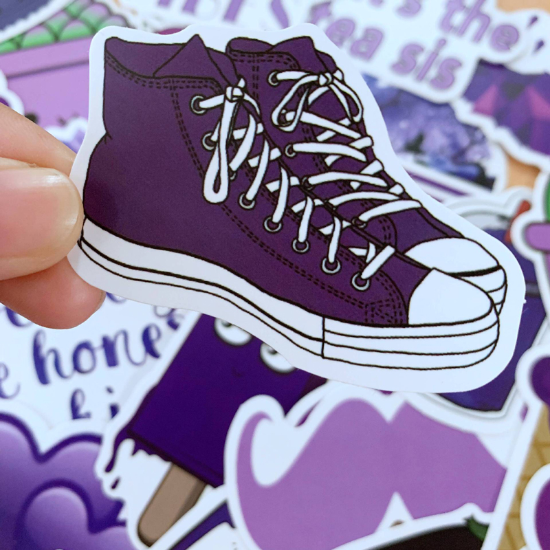Cartoon Orange Purple Pink Style Vsco Girl Stickers For Laptop Moto Skateboard Luggage Refrigerator Notebook Laptop Toy Sticker