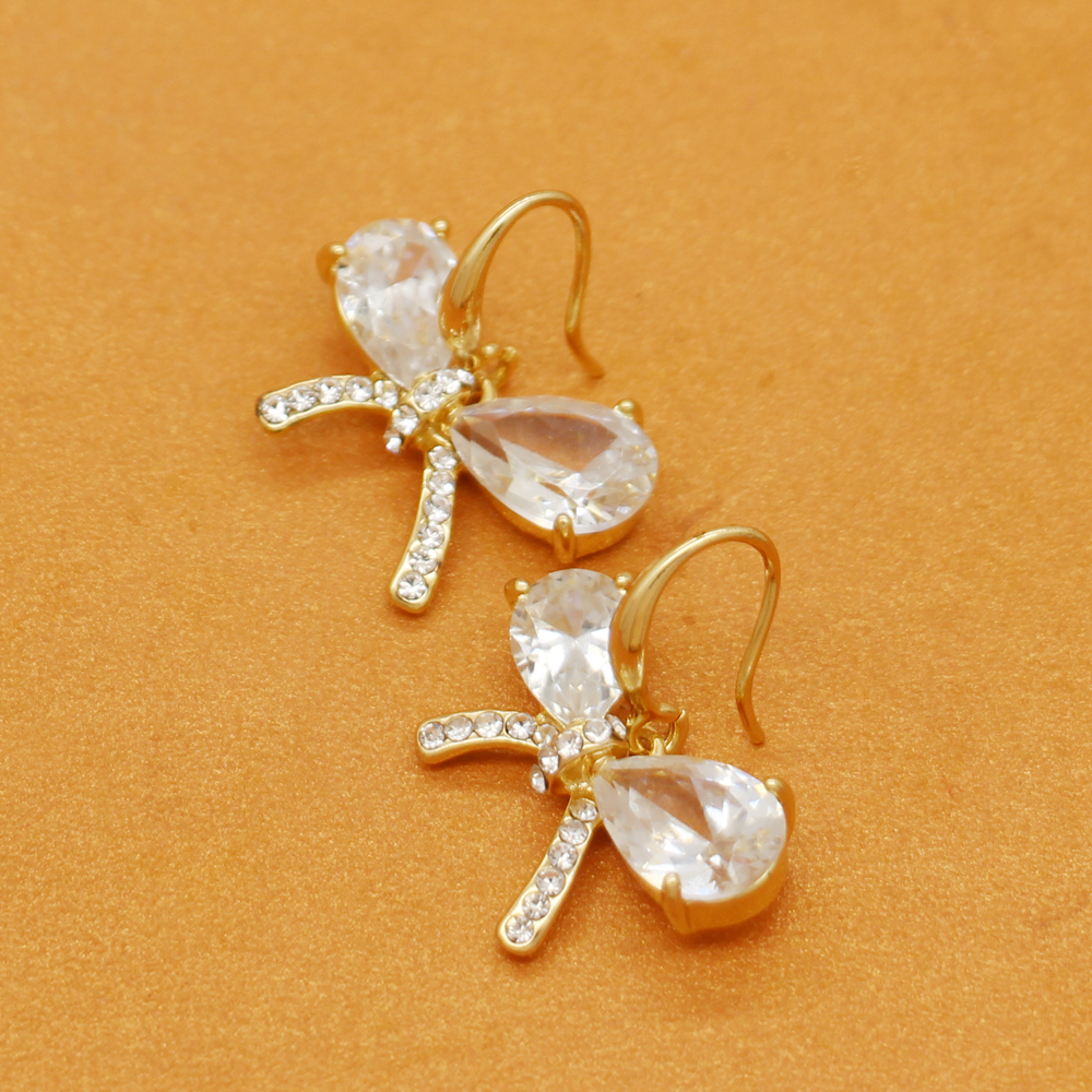 Exaggerated Fashion Fox Stud Earrings Temperament Simple Sweet Temperament Crystal Earrings Ear Jewelry Jewelry