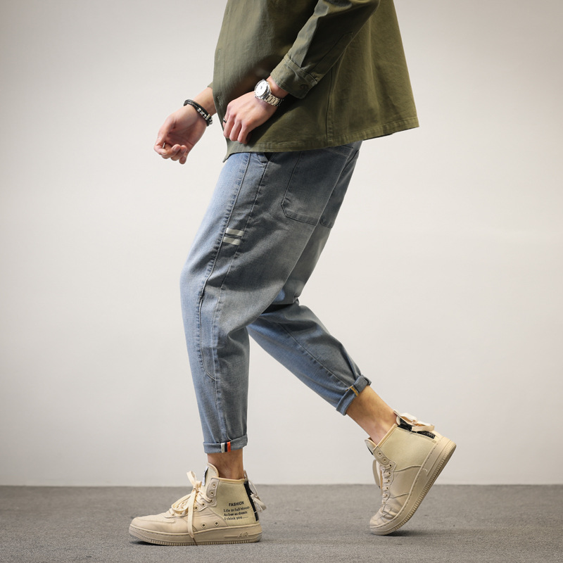 Autumn Jeans Men Fashion Large size Loose Denim Pants 2019 New man Drawstring pocket Button Streetwear Casual Denim Trousers, Black
Autumn Jeans Men Fashion Large size Loose Denim Pants 2019 New man Drawstring pocket Button Streetwear Casual Denim Trousers, Black