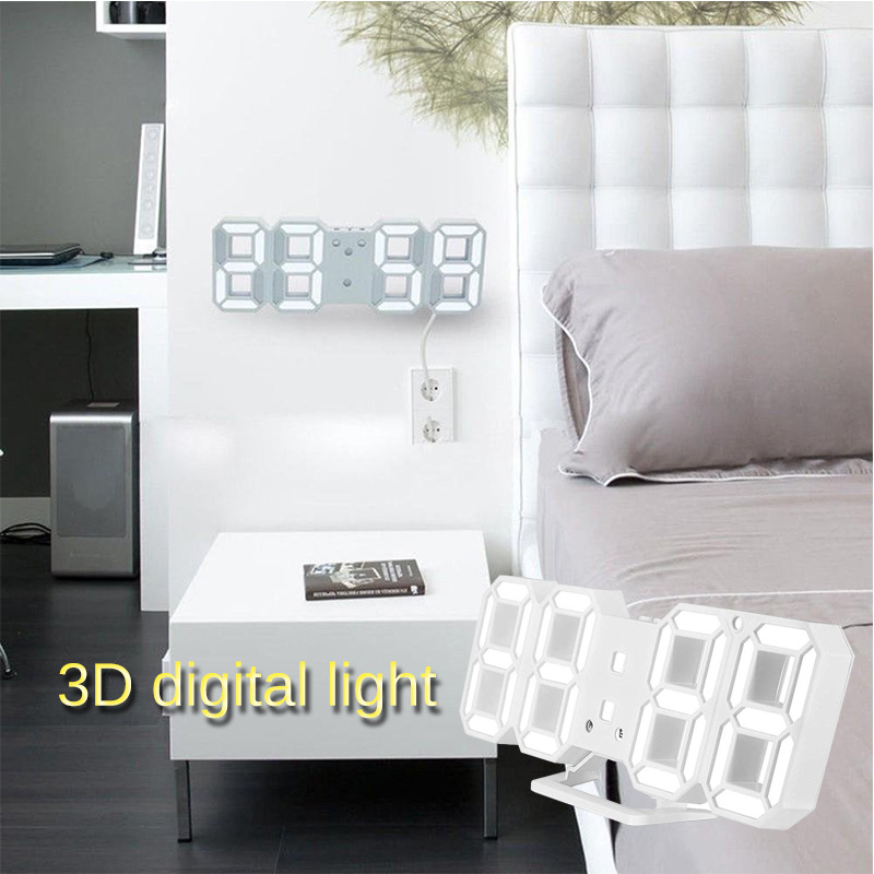 Modern Digital 3D LED Wall Clock Alarm Clocks Snooze Clock with 12/24 Hour Display QP2
Modern Digital 3D LED Wall Clock Alarm Clocks Snooze Clock with 12/24 Hour Display QP2