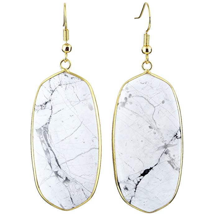 Women's Hanging Earrings Natural Stone Alloy Dress Prom Birthday Valentine's Day Earrings Jewelry