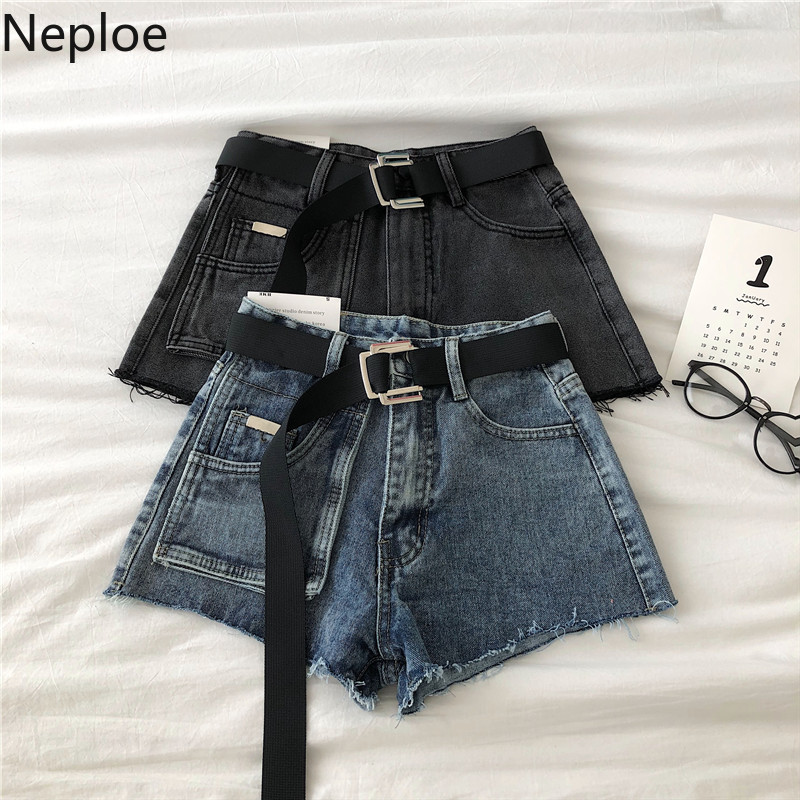 Neploe Jeans Women Shorts Zipper Buttons Belt High Waisted Shorts 2020 Spring Summer Korean Fashion Demin Short Feminino 4A278, Blue
Neploe Jeans Women Shorts Zipper Buttons Belt High Waisted Shorts 2020 Spring Summer Korean Fashion Demin Short Feminino 4A278, Blue