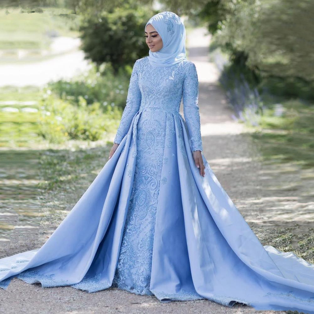 Sky Blue Hijab Muslim Evening Dresses Lace Appliques Beading Satin Overskirt Prom Gowns Long Sleeves Red Carpet Dress, Lavender
Sky Blue Hijab Muslim Evening Dresses Lace Appliques Beading Satin Overskirt Prom Gowns Long Sleeves Red Carpet Dress, Lavender