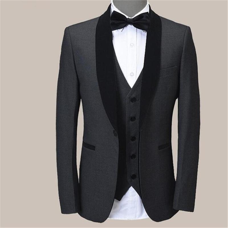 Groom Tuxedos Suits Shawl Lapel Custom Made Wedding Men Groomsmen Charcoal Grey 3 Pieces Regular ( Jacket+Pants+Vest+Tie ) E545, Same the picture
Groom Tuxedos Suits Shawl Lapel Custom Made Wedding Men Groomsmen Charcoal Grey 3 Pieces Regular ( Jacket+Pants+Vest+Tie ) E545, Same the picture