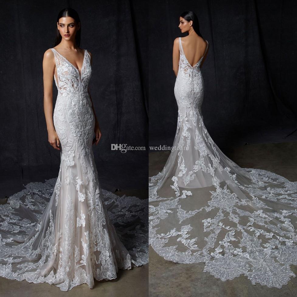 Sexy Plus Size Mermaid Wedding Dresses Lace Plunging Neck Appliqued Backless Court Train Wedding Dress Bridal Gowns robes de mariée, Purple
Sexy Plus Size Mermaid Wedding Dresses Lace Plunging Neck Appliqued Backless Court Train Wedding Dress Bridal Gowns robes de mariée, Purple