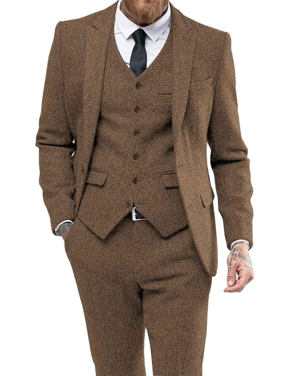 Groom Tuxedos Groomsmen Peak Lapel Custom Made Brown Men Suits Wedding/Prom/Dinner Best Man Blazer ( Jacket+Pants+Vest+Tie )M1489, Same as image
Groom Tuxedos Groomsmen Peak Lapel Custom Made Brown Men Suits Wedding/Prom/Dinner Best Man Blazer ( Jacket+Pants+Vest+Tie )M1489, Same as image