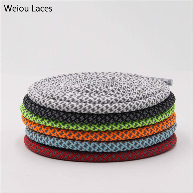 Weiou 5mm Round 3M Laces Safty Reflective Bootlace Night Running Shoelaces Walk Shoestrings For Basketball Shoes
