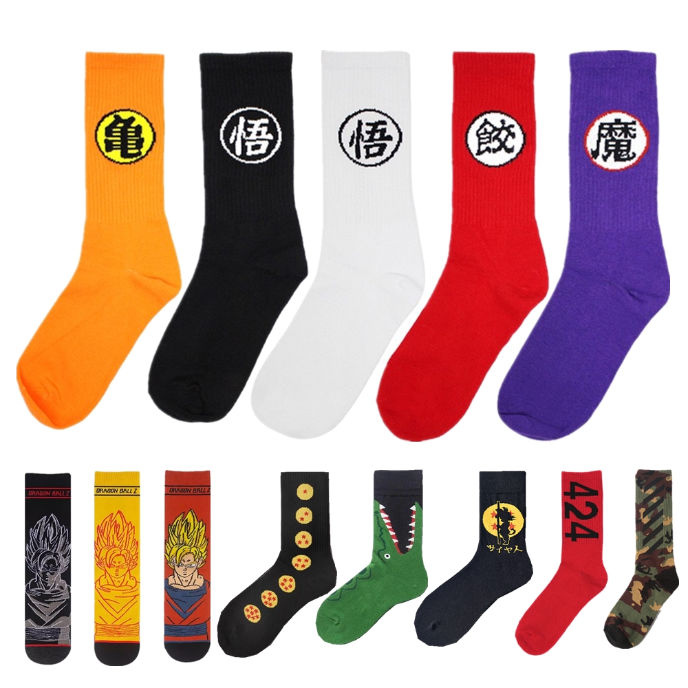 Japanese Harajuku style Dragon Z Ball Son Goku Chinese character socks fashion trend street letter sports happy socks cosplay
Japanese Harajuku style Dragon Z Ball Son Goku Chinese character socks fashion trend street letter sports happy socks cosplay