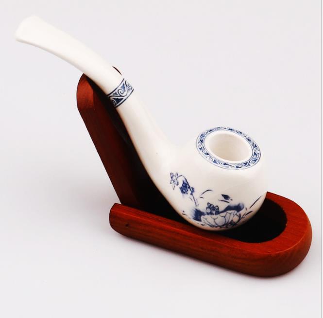 Hollow design quality lightweight non-ironing hand blue-and-white porcelain pipe with 120 mm lotus pattern
Hollow design quality lightweight non-ironing hand blue-and-white porcelain pipe with 120 mm lotus pattern
