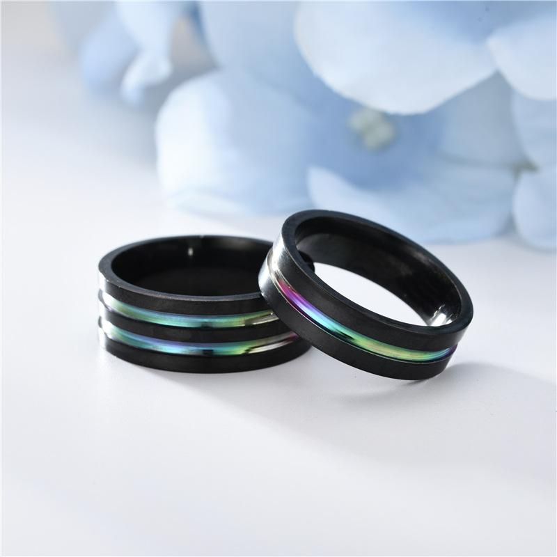 Stainless steel rainbow ring Black groove mens rings jewelry women rings jewelry women rings fashion 080524
Stainless steel rainbow ring Black groove mens rings jewelry women rings jewelry women rings fashion 080524