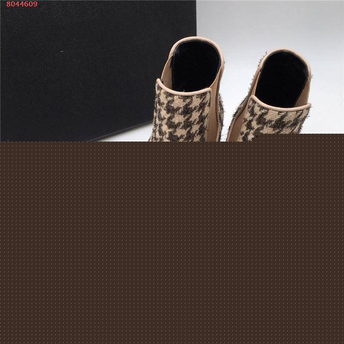 Hot Sale- chain heel ankle boots,Plaid shoes with pointed wedge heels and high heels boots,heel-height 8 cm