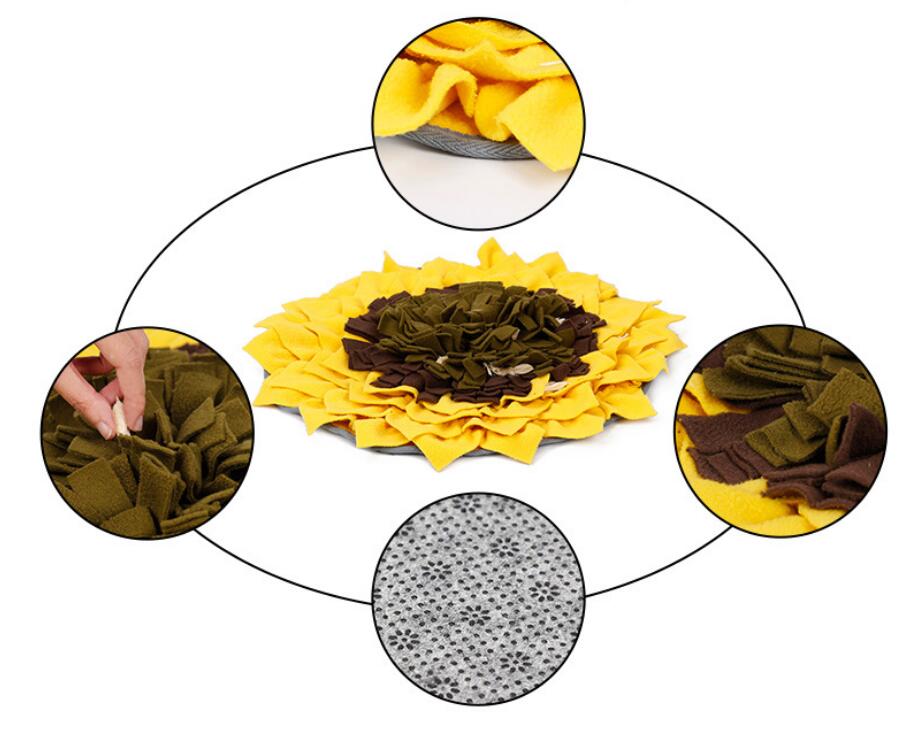 Round Sniffing Washable Puzzle Training Blanket Pet Multicolor Nasal Congestion Mat Dog Toys Accessories GD194