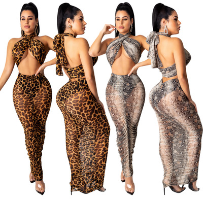Women Fashion Two Piece Dress Womens Casual Leopard Suits Ladys Sexy Leopard-print Snake-print Skirts 2020 Summer Party Style Sexy Clothing, Silver
Women Fashion Two Piece Dress Womens Casual Leopard Suits Ladys Sexy Leopard-print Snake-print Skirts 2020 Summer Party Style Sexy Clothing, Silver