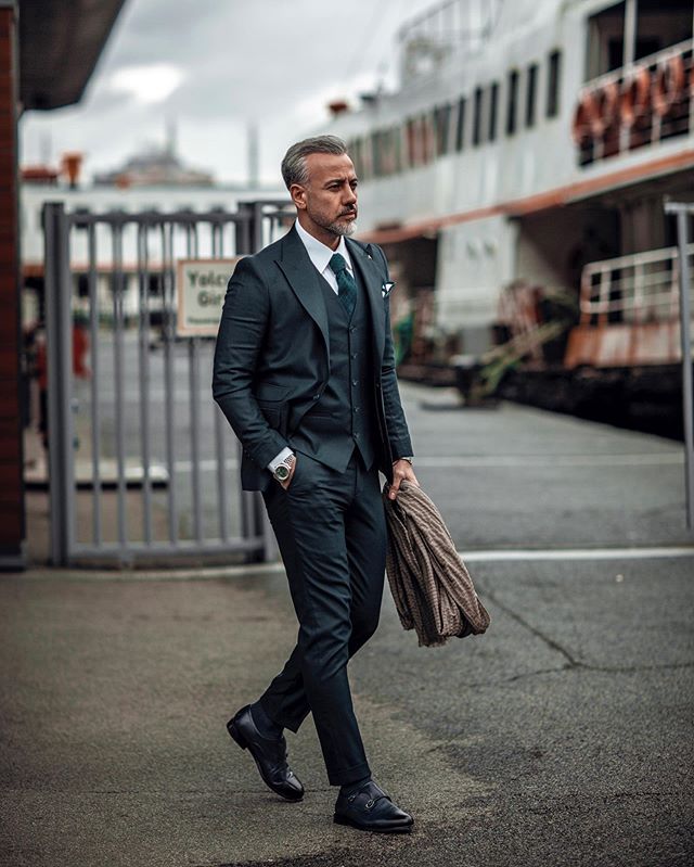 Summer Dark Green Mens Groom Wedding Suits Groom Slim Fit One Button Shawl Lapel Formal Work Prom Office Blazer Jacket(Jacket+Vest+Pants)