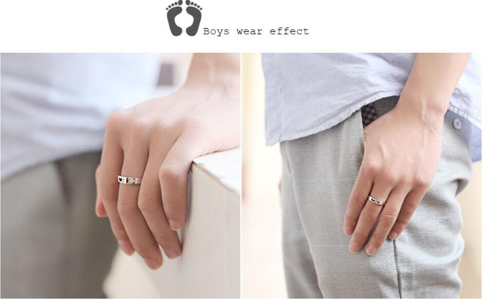 Wholesale-60% off Silver Toe Rings for Women / Men 925 Sterling Silver Engagement ring Ring Love Crystal Jewelry Bague Aneis Ulove J013