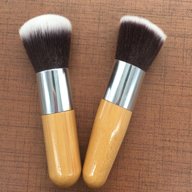 Professional Flat Top Brush Foundation Powder beauty Brush Bamboo Round head brush Cosmetic Make up brushes Tool