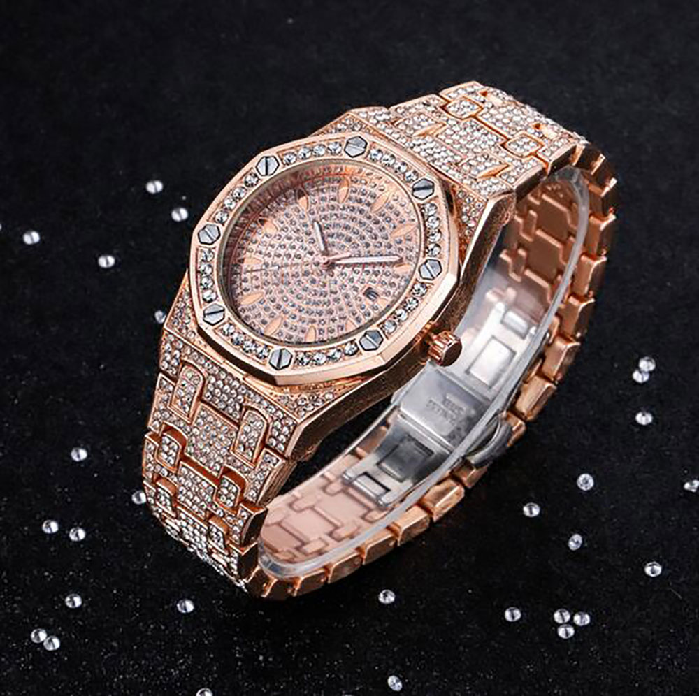 Gypsophila Diamond Watch Automatic Movement Waterproof Watch Man Simple Full Iced Out CZ Watch, Rose gold
Gypsophila Diamond Watch Automatic Movement Waterproof Watch Man Simple Full Iced Out CZ Watch, Rose gold
