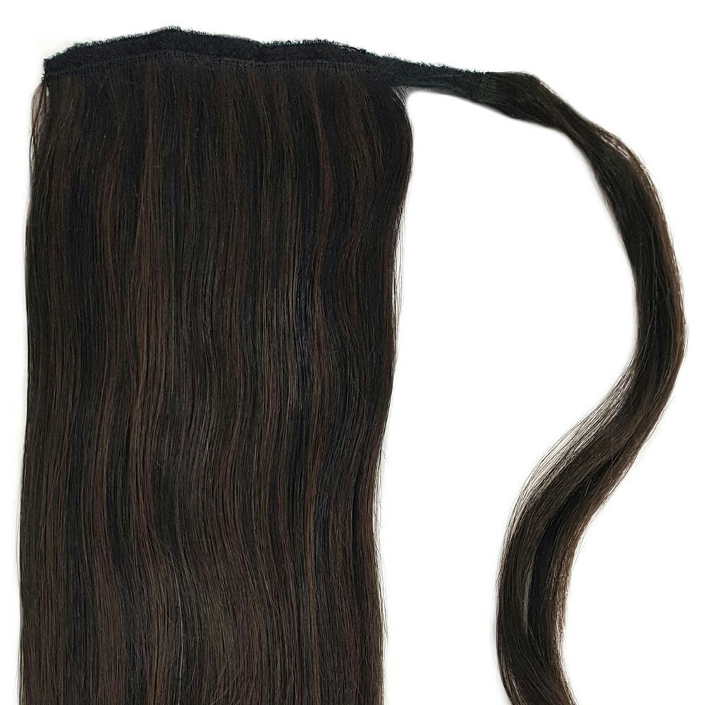 Long Ponytail Extension Hairpiece Straight Hair 18" Drawstring multi Colors for Black and White Woman brazilian Hair natural looking relaxed