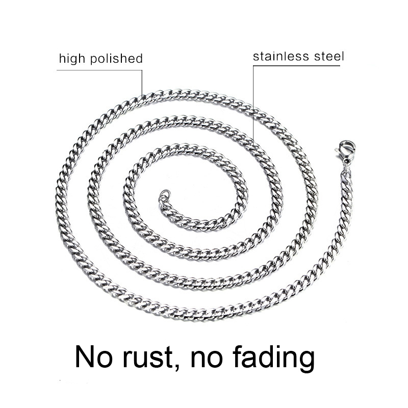 Designer Chain Fashion Jewelry Stainless steel Men Women Necklaces 8k Gold Titanium Necklace Male Chains Sier Black Color