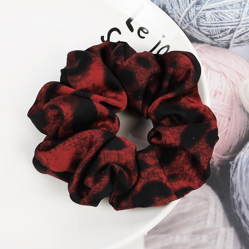 2019 Women Girls Chiffon Hairbands Floral Printed Ponytail Holders Leopard Hair Scrunchie Elastic Hair Bands Snake Printing Women Accesorios