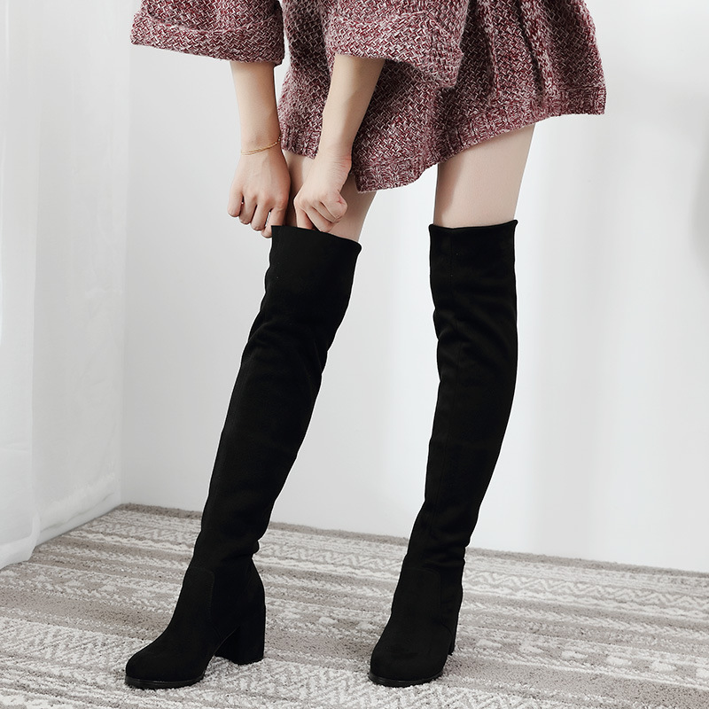 Sexy Slim Fit Elastic Flock Over The Knee Boots Women shoes 2019 Autumn Winter ladies high heel Long Thigh High, Autumn black
Sexy Slim Fit Elastic Flock Over The Knee Boots Women shoes 2019 Autumn Winter ladies high heel Long Thigh High, Autumn black