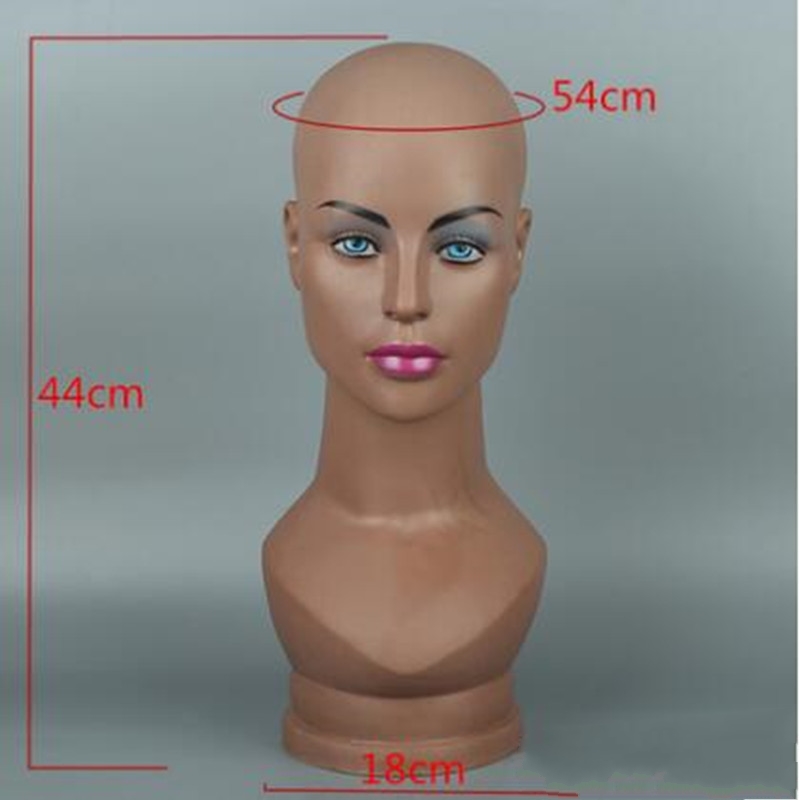 Fashion Plastic 44*18*54CM Female model head mannequin body dummy bald model wig hat scarf display mall props bracket doll Display C766
Fashion Plastic 44*18*54CM Female model head mannequin body dummy bald model wig hat scarf display mall props bracket doll Display C766