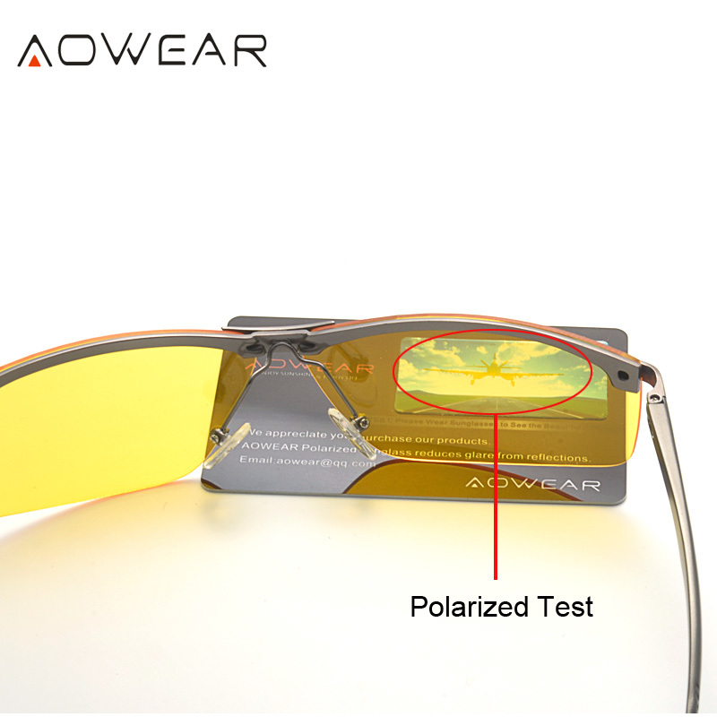 Men's Night Vision Goggles Glasses HD Sight Night Driving Glasses Men Polarized Yellow Sunglasses for Driver Oculos Gafas de sol T191230