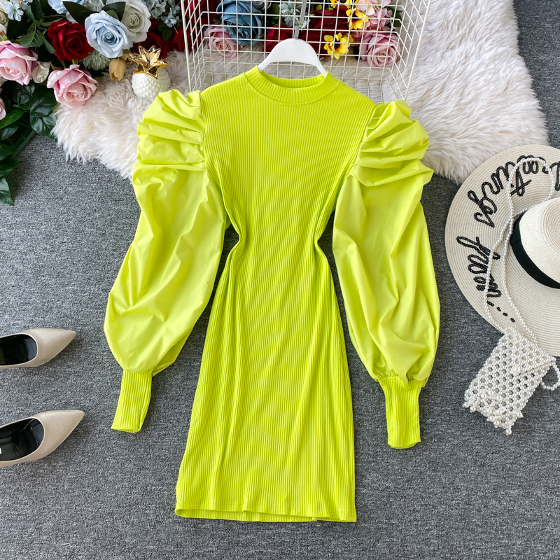 YingYuanFang Latest Fashion Women' Puff Sleeve Dress Slim Knitting, Beige
YingYuanFang Latest Fashion Women' Puff Sleeve Dress Slim Knitting, Beige
