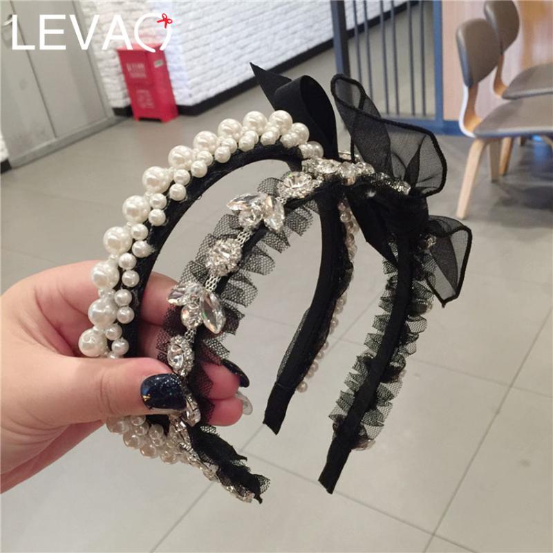 LEVAO Exquisite Luxury Pearl Crystal Hairband Wide Head Band for Women Lace Hair Bow Knotted Hair Hoop Bezel Accessories
LEVAO Exquisite Luxury Pearl Crystal Hairband Wide Head Band for Women Lace Hair Bow Knotted Hair Hoop Bezel Accessories